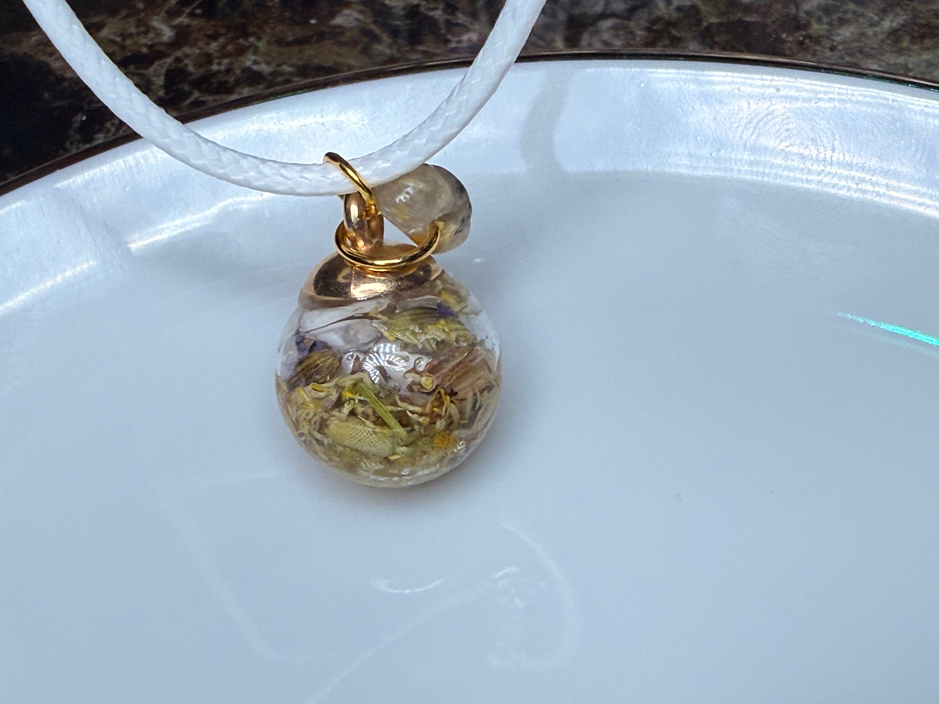 Soothe and Control Anger Talisman Necklace — Handmade Herbal & Crystal Ingredients