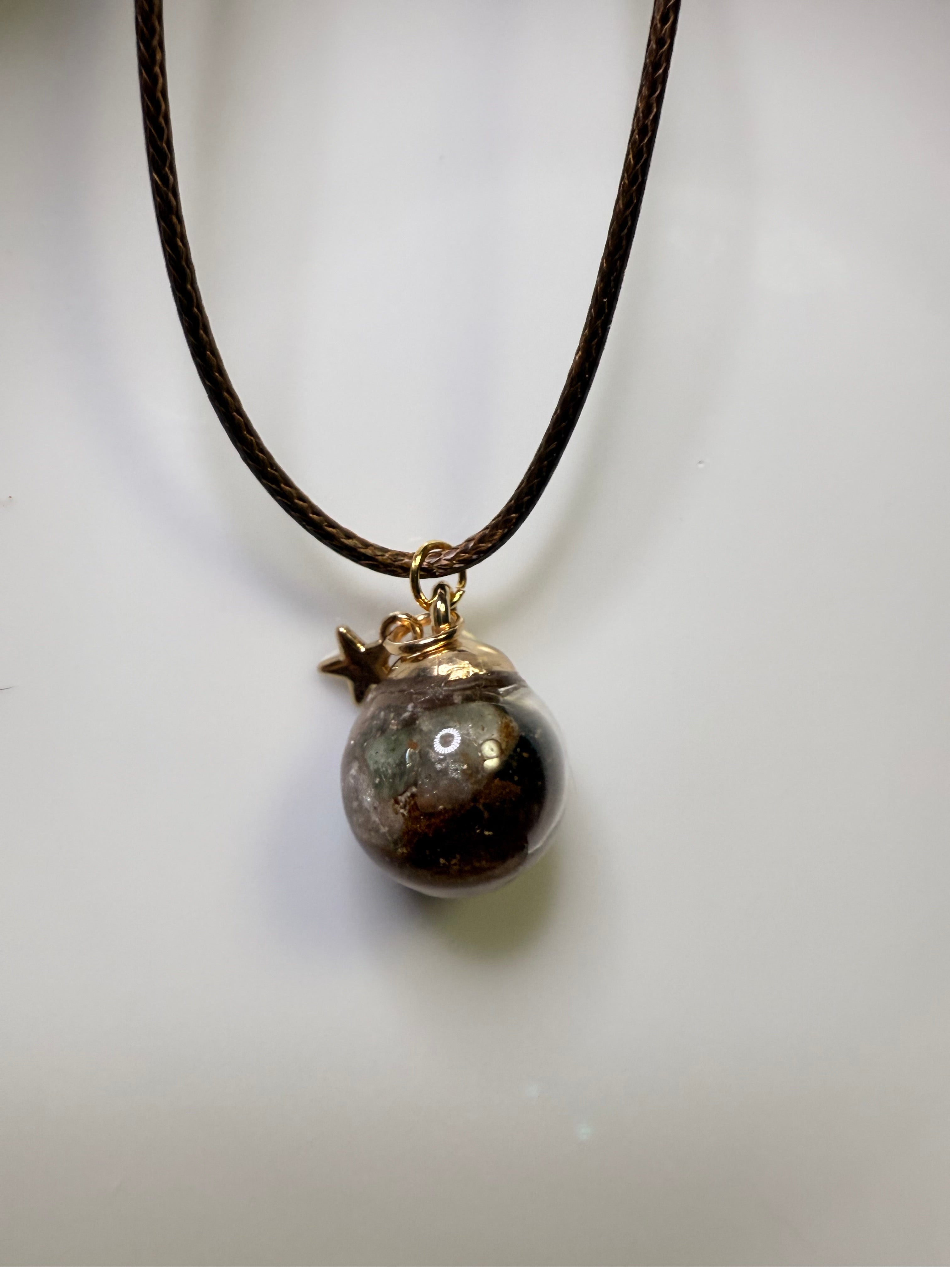 Basic B*tch No More Pumpkin Spice Power Talisman — Handmade Autumn PSL Necklace with Star Charm