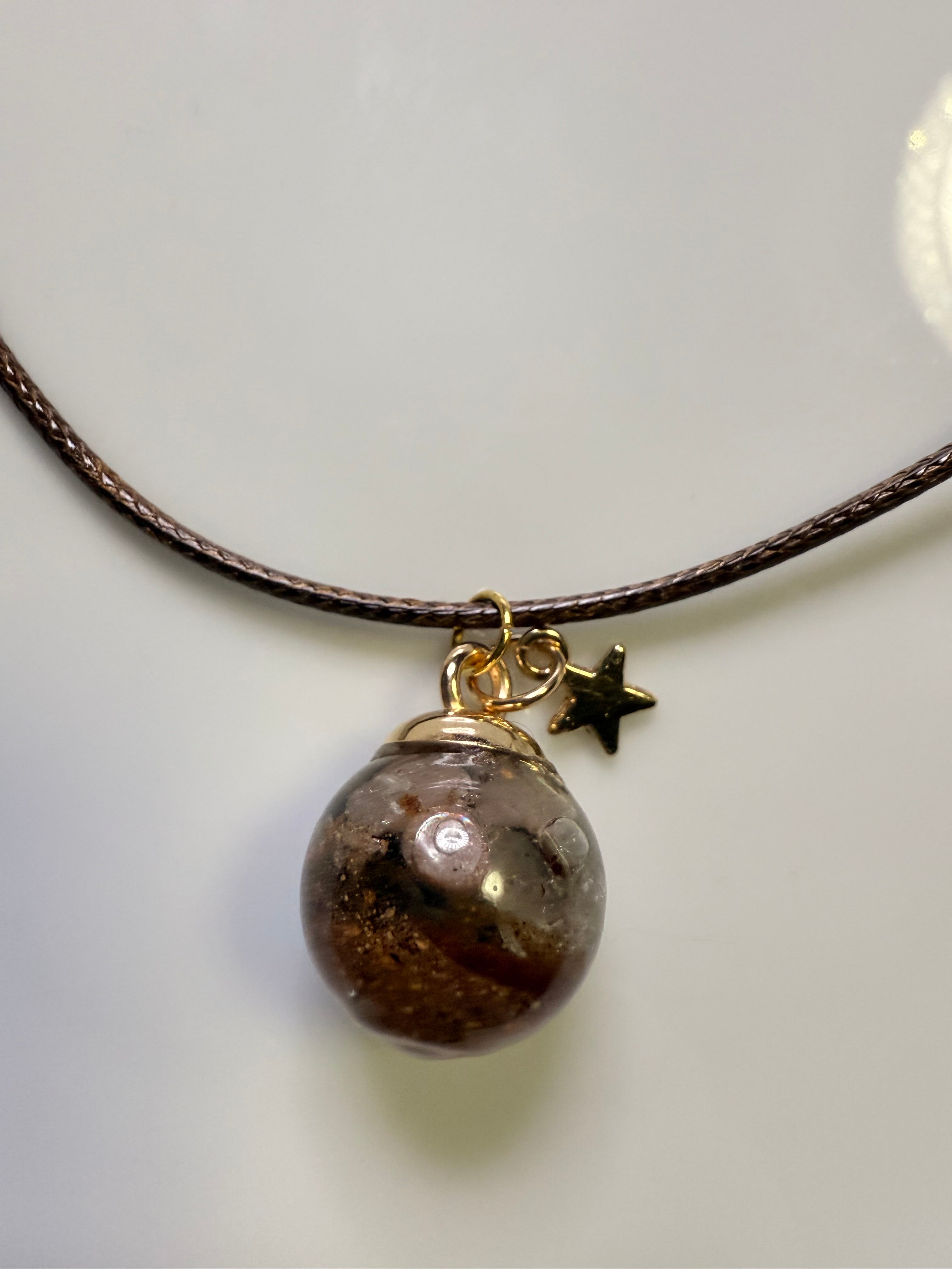 Basic B*tch No More Pumpkin Spice Power Talisman — Handmade Autumn PSL Necklace with Star Charm