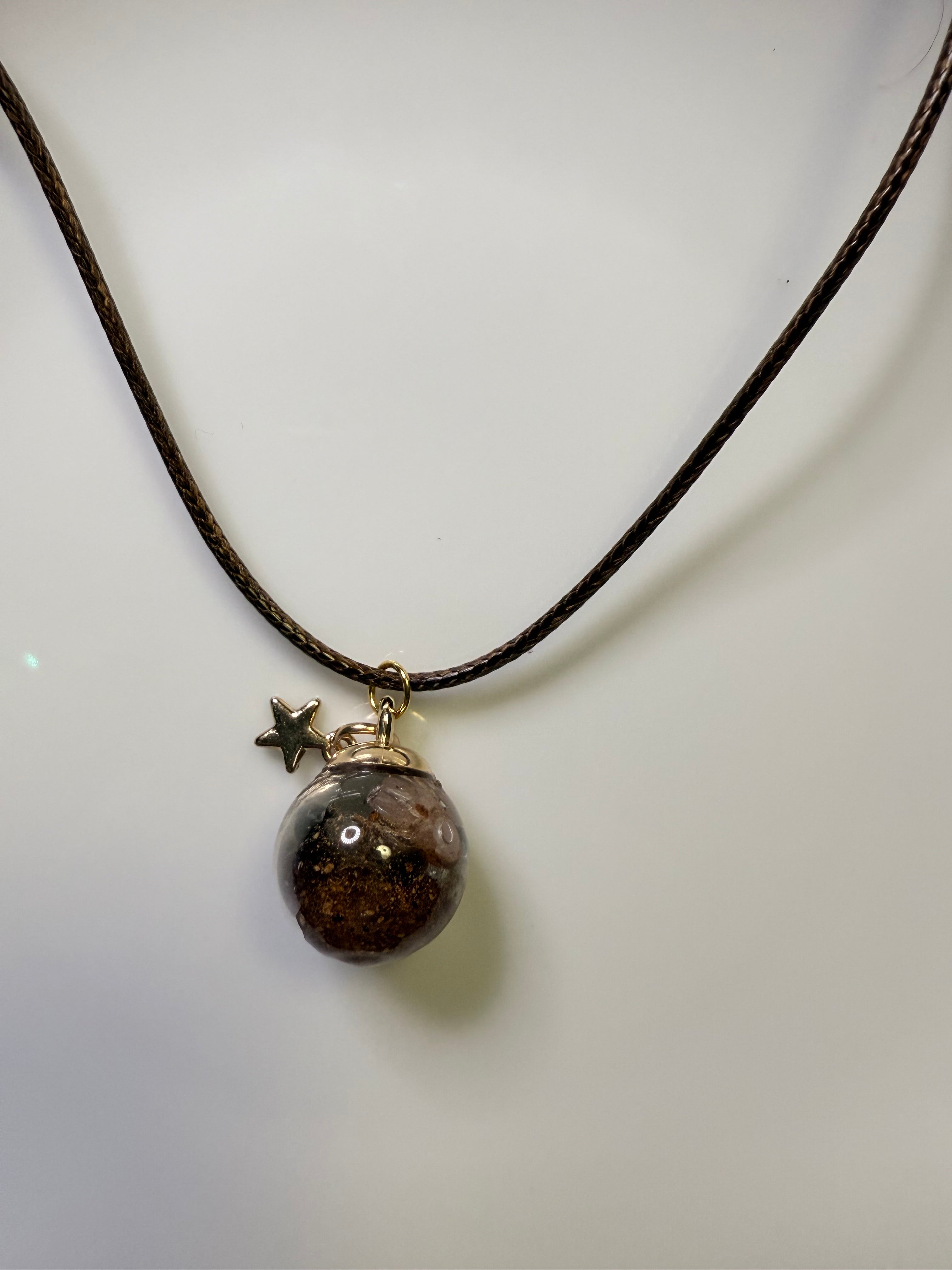 Basic B*tch No More Pumpkin Spice Power Talisman — Handmade Autumn PSL Necklace with Star Charm